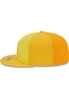 New Era Golden State Warriors Mens Yellow Tri Tone Team 59FIFTY Fitted Hat