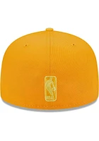 New Era Golden State Warriors Mens Yellow Tri Tone Team 59FIFTY Fitted Hat