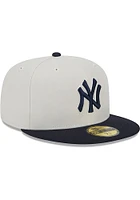 New Era York Yankees Mens Beige World Class 59FIFTY Fitted Hat