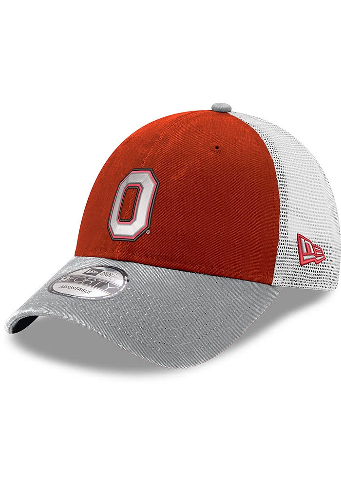 New Era Ohio State Buckeyes Trucker 9FORTY Enhanced Adjustable Hat - Red