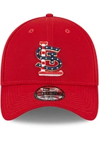 New Era St Louis Cardinals Mens Red 2023 4th of July 39THIRTY Flex Hat
