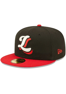 New Era Lansing Lugnuts Mens Black 2023 Authentic Collection 59FIFTY Fitted Hat