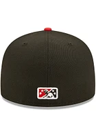 New Era Lansing Lugnuts Mens Black 2023 Authentic Collection 59FIFTY Fitted Hat