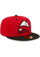 New Era Lansing Lugnuts Mens Red 2023 Batting Practice 59FIFTY Fitted Hat