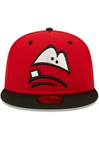 New Era Lansing Lugnuts Mens Red 2023 Batting Practice 59FIFTY Fitted Hat