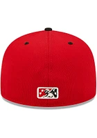 New Era Lansing Lugnuts Mens Red 2023 Batting Practice 59FIFTY Fitted Hat