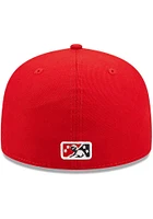 New Era Louisville Bats Mens Red 2023 Authentic Collection 59FIFTY Fitted Hat