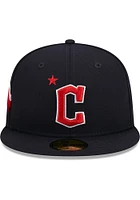New Era Cleveland Guardians Mens Navy Blue 2023 All-Star Game Workout 59FIFTY Fitted Hat
