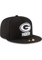 New Era Green Bay Packers Mens Black Basic 59FIFTY Fitted Hat