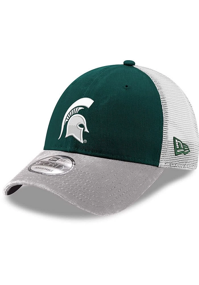 New Era Michigan State Spartans Trucker 9FORTY Helmet Adjustable Hat - Green