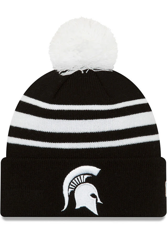 New Era Michigan State Spartans Cuff Pom Mens Knit Hat