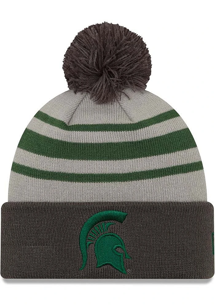 New Era Michigan State Spartans Cuff Pom Mens Knit Hat