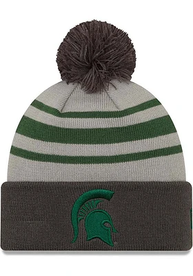 New Era Michigan State Spartans Cuff Pom Mens Knit Hat