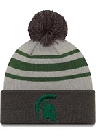 New Era Michigan State Spartans Cuff Pom Mens Knit Hat