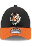 New Era Cincinnati Bengals Trucker 9FORTY Classic Adjustable Hat - Black