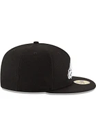 New Era Philadelphia Eagles Mens Black White Logo Basic 59FIFTY Fitted Hat