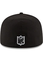New Era Philadelphia Eagles Mens Black White Logo Basic 59FIFTY Fitted Hat