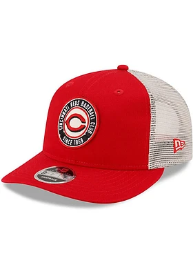 New Era Cincinnati Reds Enzyme Wash 2T Patch Trucker LP9FIFTY Adjustable Hat - Red