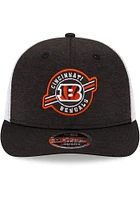 New Era Cincinnati Bengals Shadow Tech Stripe Patch Trucker LP9FIFTY Adjustable Hat - Black