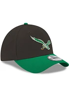 New Era Philadelphia Eagles Mens Black Diamond 39THIRTY Flex Hat