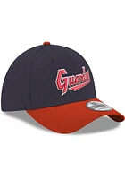 New Era Cleveland Guardians Mens Navy Blue Team Classic 39THIRTY Sport Flex Hat