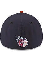 New Era Cleveland Guardians Mens Navy Blue Team Classic 39THIRTY Sport Flex Hat