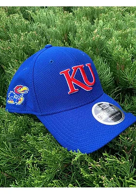 New Era Kansas Jayhawks Stretch Snap 9FORTY Iconic Dynamic Adjustable Hat - Blue