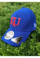 New Era Kansas Jayhawks Stretch Snap 9FORTY Iconic Dynamic Adjustable Hat - Blue