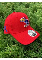 New Era Kansas Jayhawks Stretch Snap 9FORTY Iconic Adjustable Hat - Red