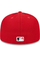 New Era St Louis Cardinals Mens Red Evergreen Team Color Side Patch 59FIFTY Fitted Hat