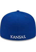 New Era Kansas Jayhawks Mens Blue Evergreen Basic 59FIFTY Fitted Hat