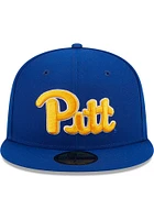 New Era Pitt Panthers Mens Blue Evergreen Basic 59FIFTY Fitted Hat