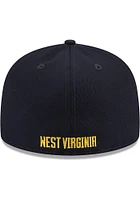 New Era West Virginia Mountaineers Mens Navy Blue Evergreen Basic 59FIFTY Fitted Hat