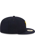 New Era West Virginia Mountaineers Mens Navy Blue Evergreen Basic 59FIFTY Fitted Hat