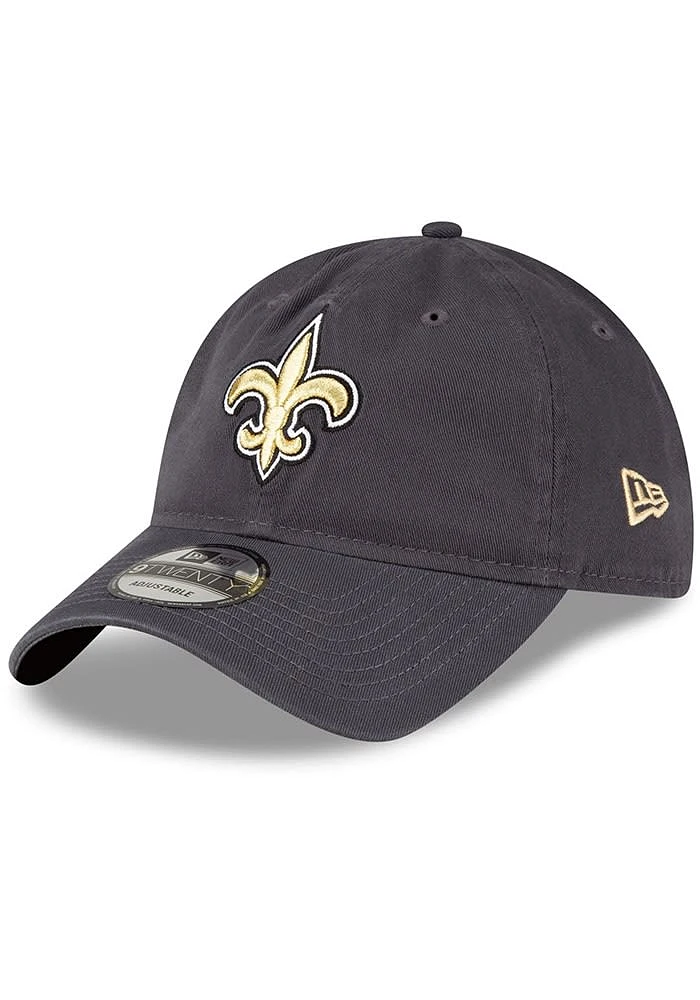 New Era New Orleans Saints Core Classic 2.0 9TWENTY Adjustable Hat - Graphite