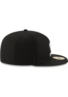 New Era Orleans Saints Mens Black White Logo 59FIFTY Fitted Hat