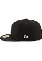New Era Orleans Saints Mens Black White Logo 59FIFTY Fitted Hat