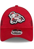 New Era Cincinnati Reds Red 2024 Clubhouse Stretch Snap JR 9FORTY Youth Adjustable Hat