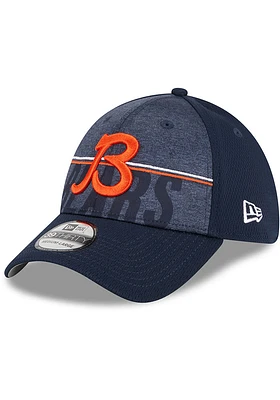 New Era Chicago Bears Mens Navy Blue 2023 Training Camp 39THIRTY Flex Hat