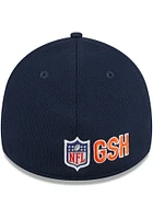 New Era Chicago Bears Mens Navy Blue 2023 Training Camp 39THIRTY Flex Hat