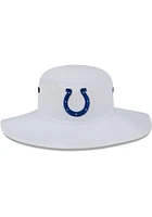 New Era Indianapolis Colts White 2023 Training Camp Panama Mens Bucket Hat