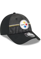 New Era Pittsburgh Steelers 2023 Training Camp Stretch 9FORTY Adjustable Hat - Black