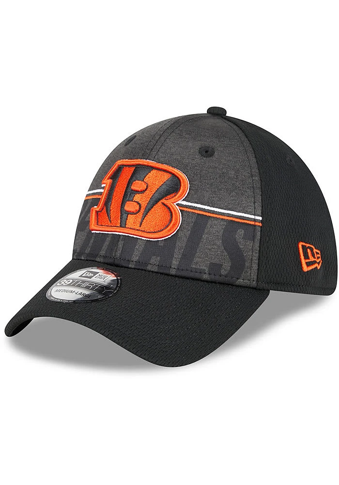 New Era Cincinnati Bengals Black 2023 Training Camp JR 39THIRTY Classic Youth Flex Hat