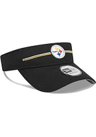 New Era Pittsburgh Steelers Mens Black 2023 Training Camp Adjustable Visor