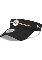New Era Pittsburgh Steelers Mens Black 2023 Training Camp Adjustable Visor