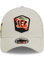 New Era Cincinnati Bengals Mens Tan 2023 Salute to Service 39THIRTY Flex Hat