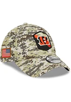 New Era Cincinnati Bengals Mens Tan Camo 2023 Salute to Service 39THIRTY Flex Hat