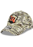 New Era Cincinnati Bengals Mens Tan Camo 2023 Salute to Service 39THIRTY Flex Hat