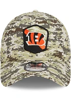 New Era Cincinnati Bengals Mens Tan Camo 2023 Salute to Service 39THIRTY Flex Hat