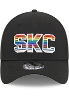 New Era Sporting Kansas City Mens Black 2023 Pride 39THIRTY Flex Hat